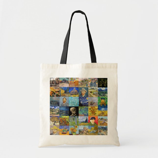Bolsa Tote Vincent van Gogh - Masterworks Mosaic Patchwork (Frente)