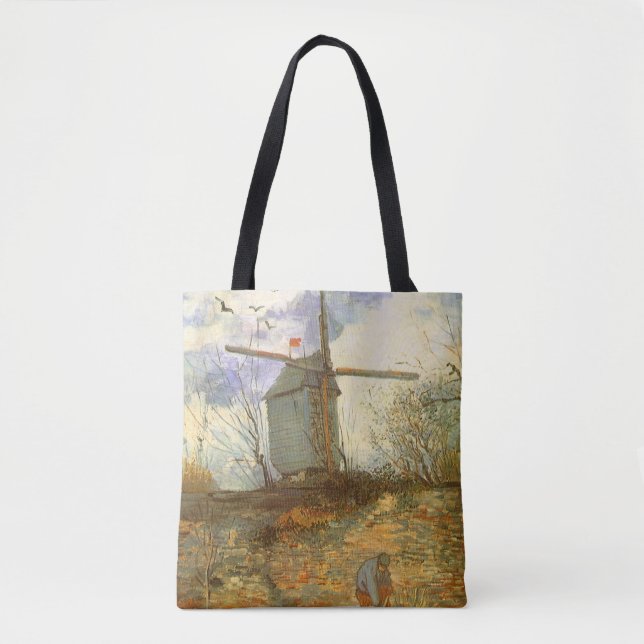 Bolsa Tote Vincent van Gogh - Moulin de la Galette, Moinho de (Frente)