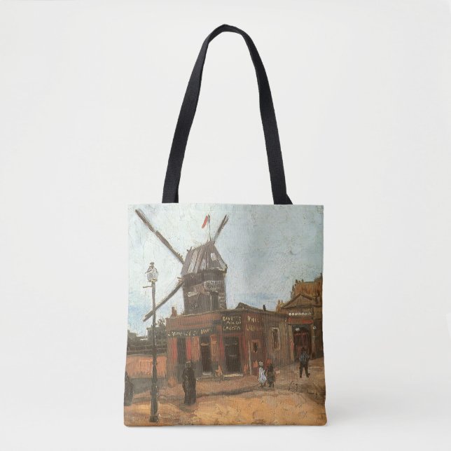 Bolsa Tote Vincent van Gogh - Moulin de la Galette, Moinho de (Frente)