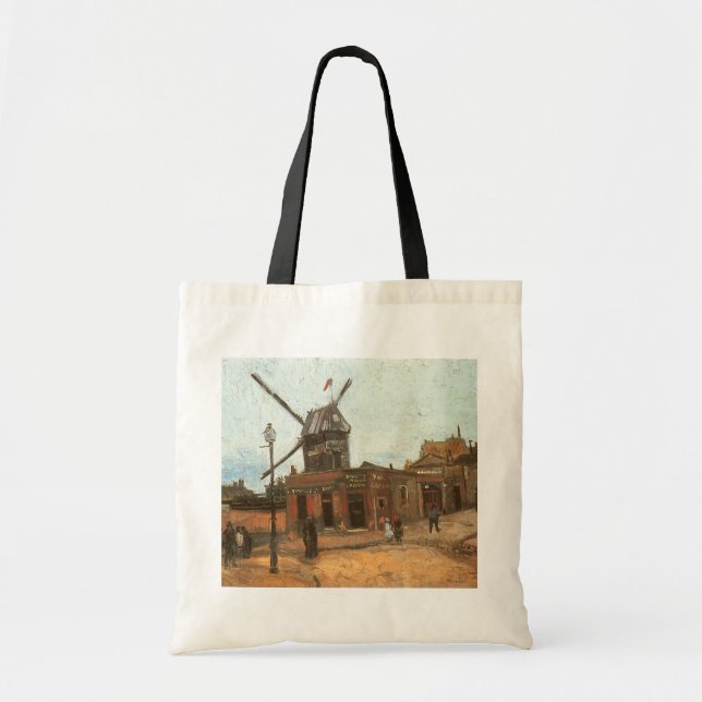 Bolsa Tote Vincent van Gogh - Moulin de la Galette, Moinho de (Frente)
