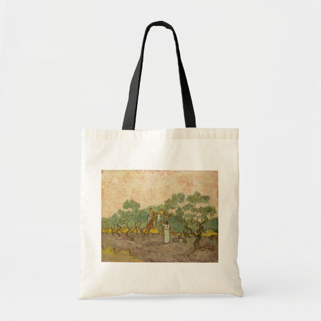 Bolsa Tote Vincent van Gogh - Mulheres Escolhendo Azeitonas (Frente)