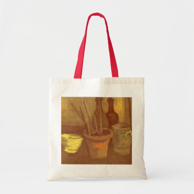 Bolsa Tote Vincent van Gogh - Natureza Morta com pincéis em v (Frente)