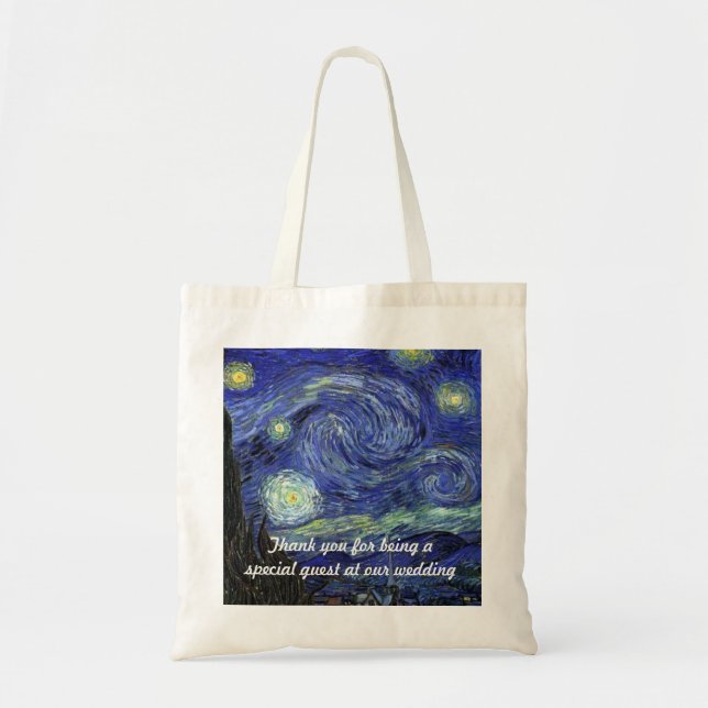 Bolsa Tote Vincent van Gogh, Noite Estrelada (Frente)