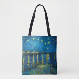 Bolsa Tote Vincent Van Gogh Noite Estrelada sobre o Ródano