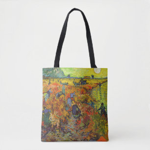 Bolsa Tote Vincent van Gogh - O Vineyard Vermelho