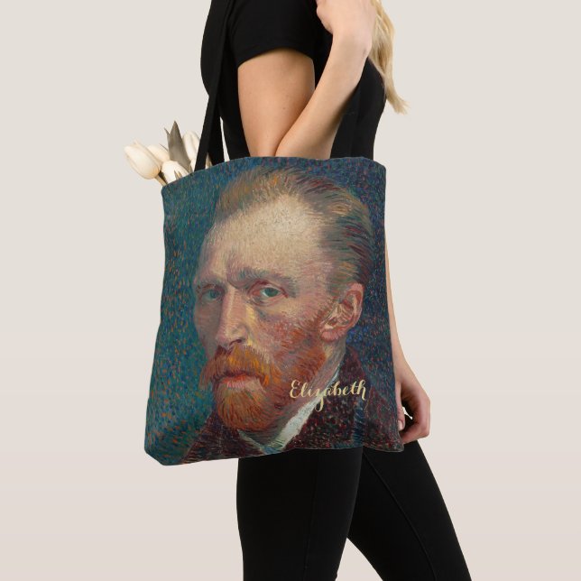 Bolsa Tote Vincent Van Gogh - Retrato Automático Monograma (Close Up)