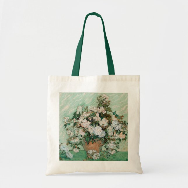 Bolsa Tote Vincent van Gogh | Rosas, 1890 (Frente)