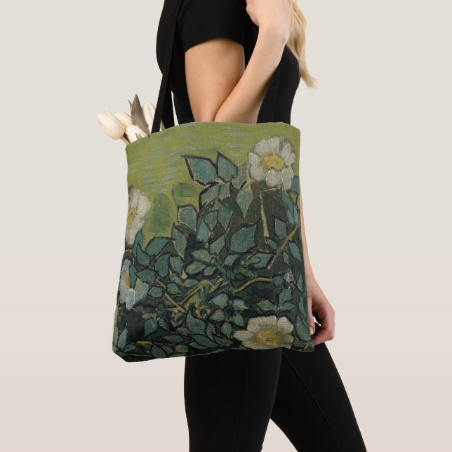 Bolsa Tote Vincent van Gogh - Rosas Silvestres (Close Up)
