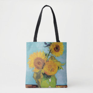 Bolsa Tote Vincent Van Gogh - Três girassóis em um vaso