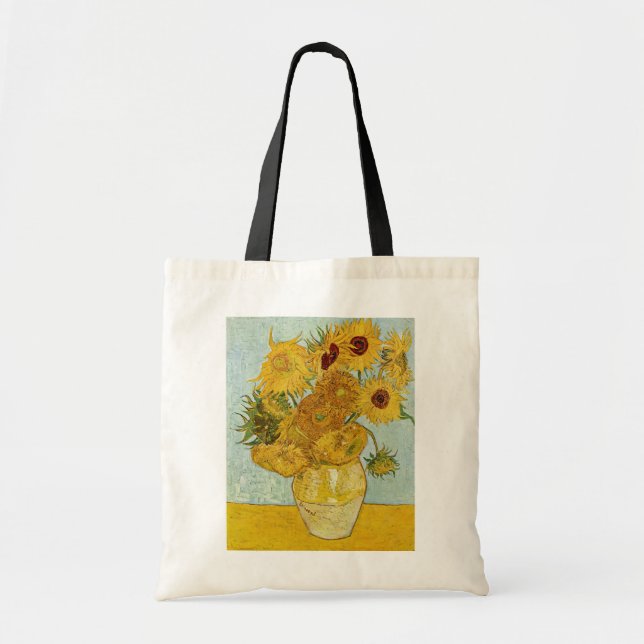Bolsa Tote Vincent Van Gogh - Vase com Doze Girassóis (Frente)