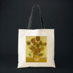 Bolsa Tote Vincent van Gogh - Vase com Quinze Girassóis<br><div class="desc">Vase com Quinze Girassóis / Vase avec quinze Tornesols - Vincent Van Gogh,  agosto de 1888 - Girassóis versão 1888 (F454)</div>