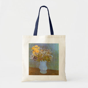 Bolsa Tote Vincent van Gogh Vase of Lilacs, Daisies, Anemones