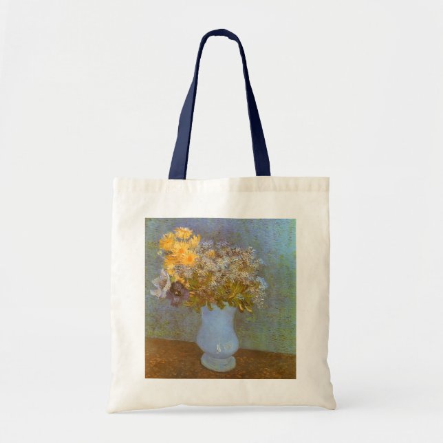 Bolsa Tote Vincent van Gogh Vase of Lilacs, Daisies, Anemones (Frente)