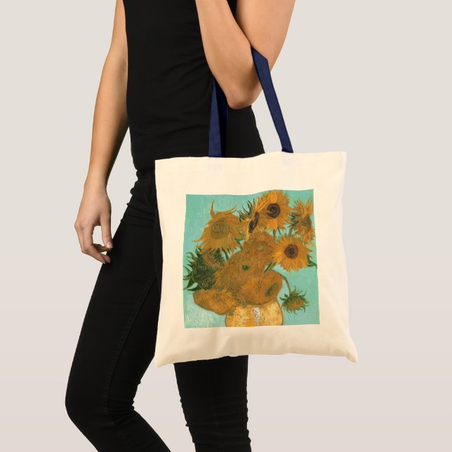 Bolsa Tote Vincent van Gogh - Vaso com Doze Girassóis (Frente (produto))