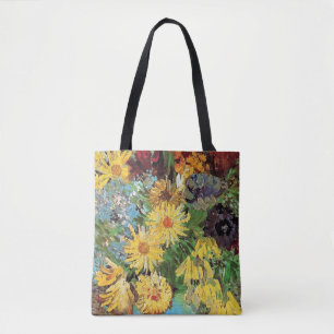 Bolsa Tote Vincent van Gogh - vaso com margaridas e anêmonas