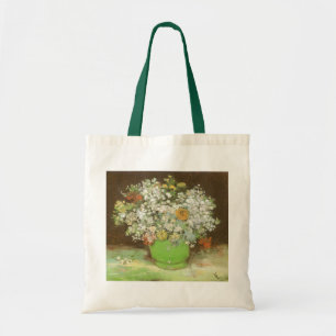 Bolsa Tote Vincent van Gogh - Vaso com Zinnias e Flores