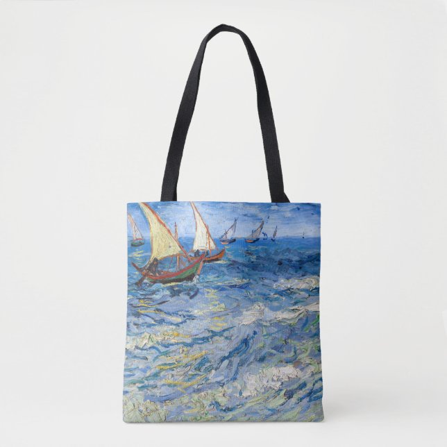Bolsa Tote Vincent van Gogh - Vista marinha em Saintes-Maries (Frente)