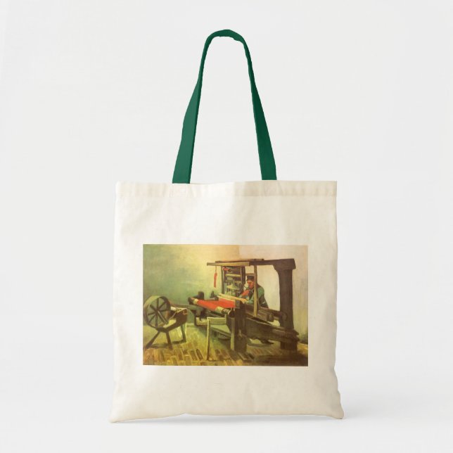 Bolsa Tote Vincent van Gogh Weaver Enfrentando a Roda Esquerd (Frente)