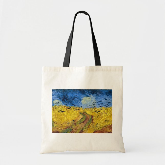 Bolsa Tote Vincent van Gogh - Wheatfield com Crows (Frente)