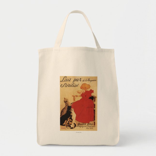 Bolsa Tote Vingeanne Milk Girl com Gatos (Frente)