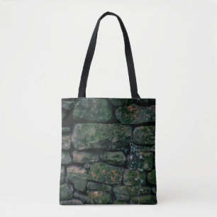 Bolsa Tote Vinhas castanhas em blocos de pedra empilhados