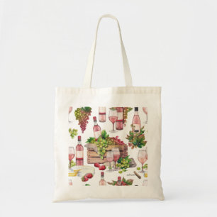 Bolsa Tote Vinho de Aquarela