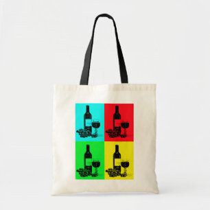 Bolsa Tote Vinho do pop art e presentes da arte das uvas