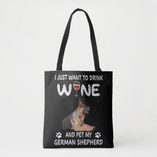 Bolsa Tote Vinho E Pet Meu German shepherd