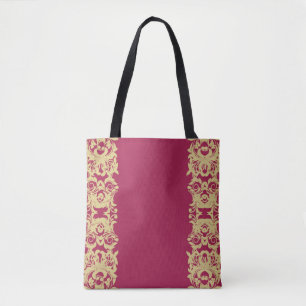Bolsa Tote Vinho Ouro