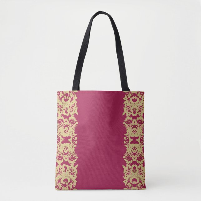 Bolsa Tote Vinho ouro (Frente)