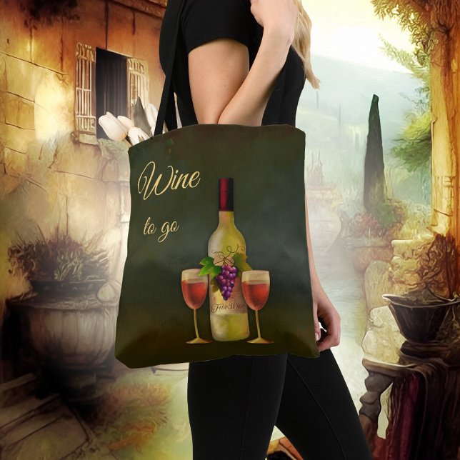 Bolsa Tote Vinho para Ficar Bag de Arte Clássica (Criador carregado)