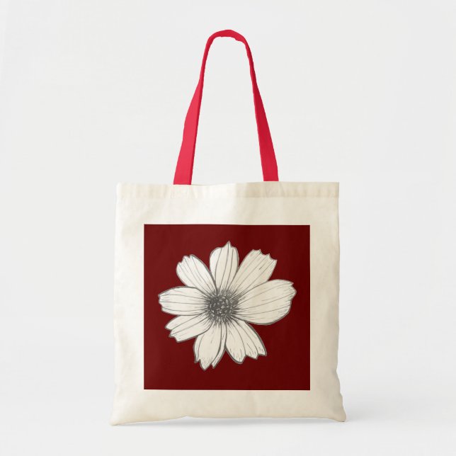 Bolsa Tote Vinho tinto design (Frente)
