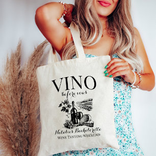 Bolsa Tote Vino Antes De Vows Bach Bachelorette Personalizado