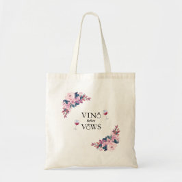 Bolsa Tote Vino Antes do Vows Chá de panela Floral