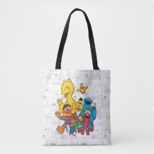 Bolsa Tote Vintage 123 Sesame Street