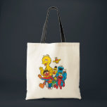 Bolsa Tote Vintage 123 Sesame Street<br><div class="desc">Esta imagem de vintage divertida apresenta todos os seus favoritos Sesame Pals; Bert & Ernie,  Elmo,  Big Bird & Elmo. Este item é recomendado para os anos 13 . © 2014 Sesame Workshop. www.sesamestreet.org</div>