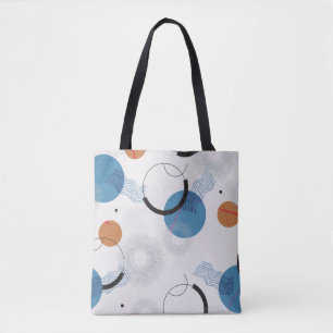 Bolsa Tote vintage abstrato geométrico e molas de pincel