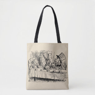 Bolsa Tote Vintage Alice no País das Maravilhas, cena do Tea