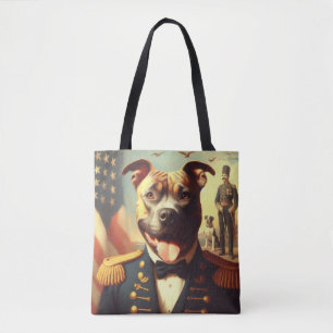 Bolsa Tote Vintage American Pit Bull Terrier Painting