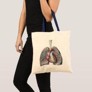 Bolsa Tote Vintage Anatomia Humana Pulga Sangue de Órgãos Car