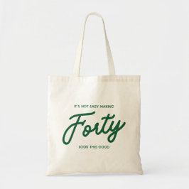 Bolsa Tote Vintage aniversário de 40 anos Simples Sessenta e 