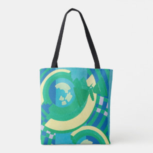 Bolsa Tote Vintage Art Deco Jazz Pochoir Garden Butterflies