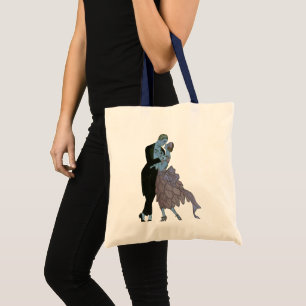 Bolsa Tote Vintage Art Deco Newlyweds, Love Wedding Dance