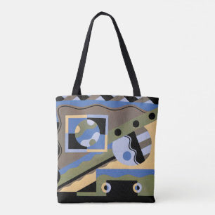 Bolsa Tote Vintage Art Deco Pochoir Jazz Cubism Patterno