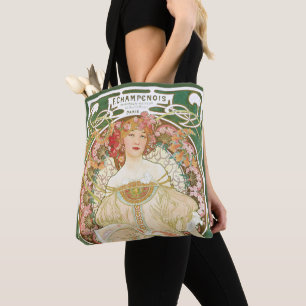 Bolsa Tote Vintage Art Nouveau, Champenois, por Alphonse Much