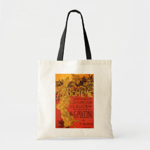 Bolsa Tote Vintage Art Nouveau Music, La Boheme Opera, 1896