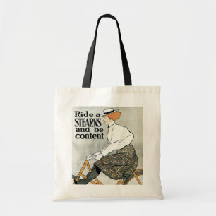 Bolsa Tote Vintage Art Nouveau, Ride a Sterns Bicicletes Bike