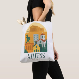 Bolsa Tote Vintage Athens Grécia - Parthênon