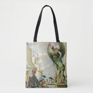 Bolsa Tote Vintage Barroco Era Atlas Frontispece Mundo