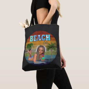 Bolsa Tote Vintage Beach Gear